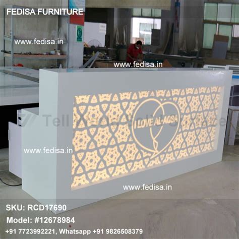 L Shaped Reception Desk Barber Shop Reception Desk Minimal Reception ...