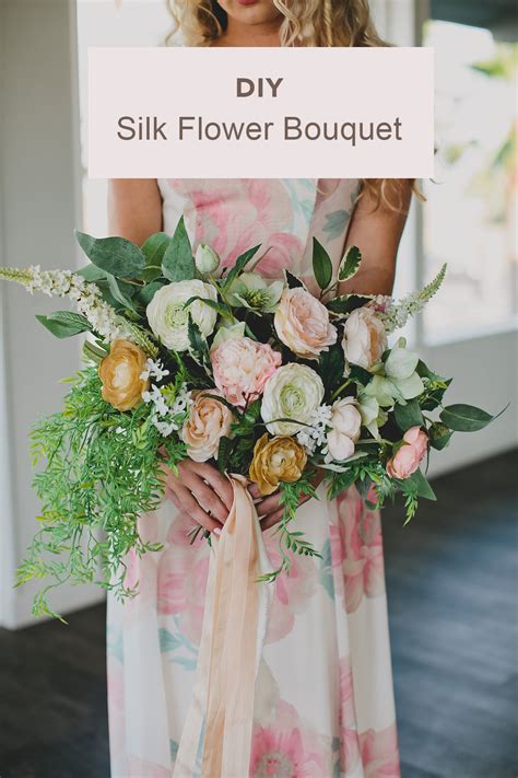 DIY Silk Flower Bouquet for an Elopement | Green Wedding Shoes