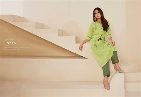 lt fabrics inaya vol 3 cotton gorgeous look kurti catalog: Textilecatalog