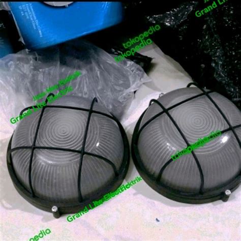 Jual Kap lampu ball ice bulat rumah lampu kapal dinding outdoor fitting ...