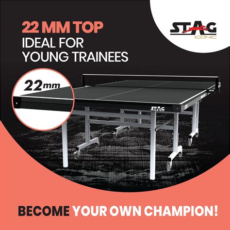 Stag Iconic School Line Table Tennis Table | Full Size Professional Ta
