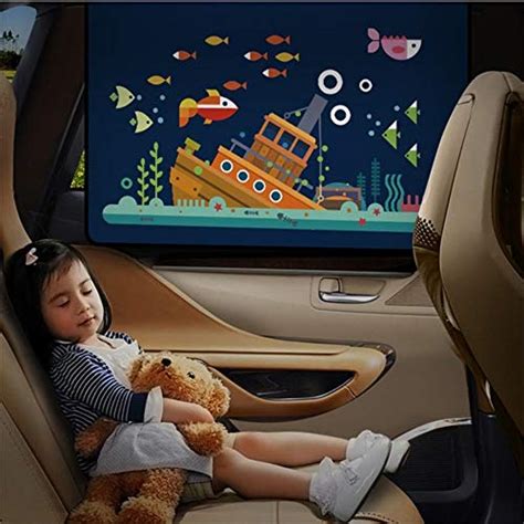 New Brand 1PC Universal Car Sun Shade Cover Curtain Suction Cup Cartoon ...
