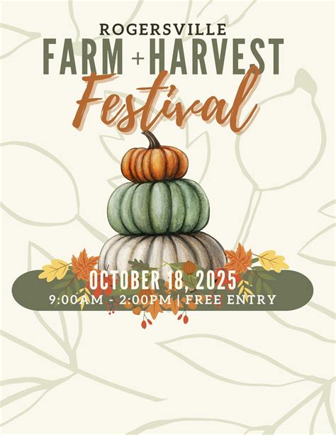 5th Annual Rogersville Farm + Harvest Festival, Rogersville City Park ...