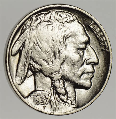 FULL HORN - High Grade - TOUGH - 1937 Buffalo Nickel - Sharp Coin ...