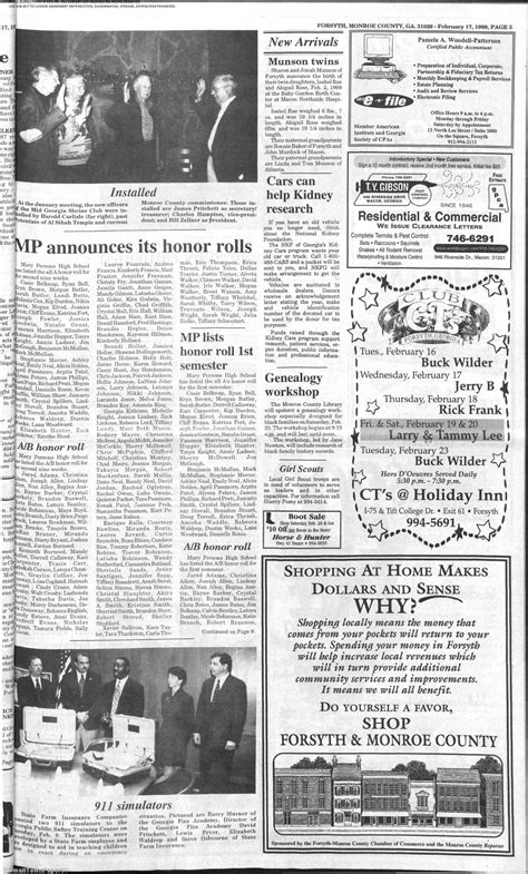 The Monroe County Reporter February 17, 1999: Page 5