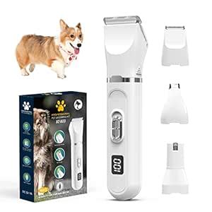 YIEASON Dog Clipper, 4-in-1 Pet Clipper, LED Display, Electric Cat Nail ...