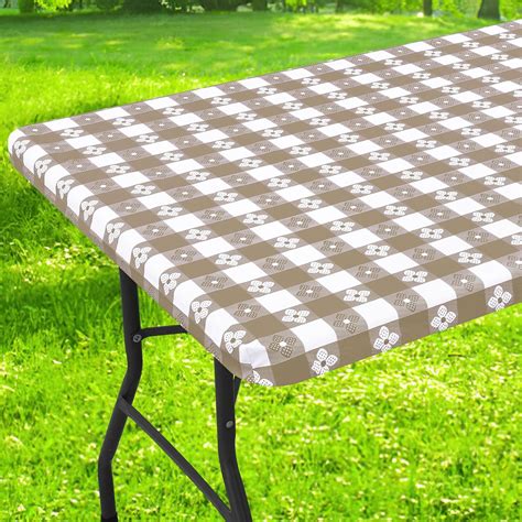 Amazon.com: Spotjoy Rectangle Vinyl Table Cloth, Waterproof Elastic ...