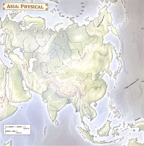 Physical Map of Asia 的图像结果