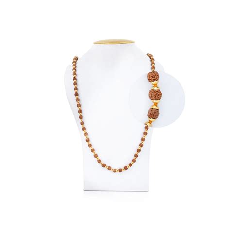 Giri - Rudraksha Metal Mala With Cup (72 Beads) | Rudraksha Japa Mala