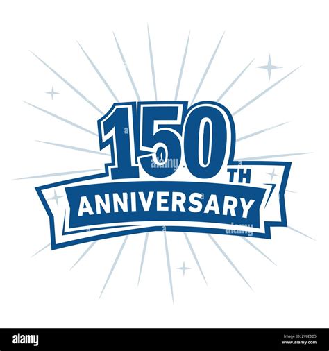 150 years anniversary celebration logo. 150th design template. Vector ...
