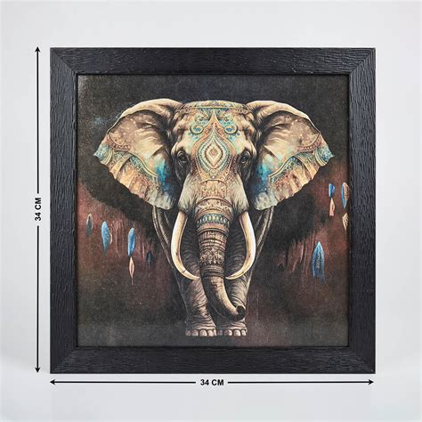 Buy Aura Refresh Wooden Elephant Picture Frame - 34x34cm from Home ...