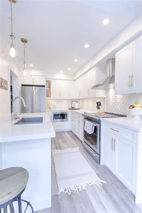 Grey Floor White Cabinets
