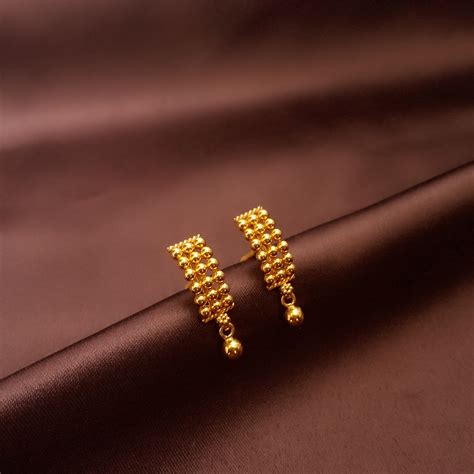 Buy Lina Blossom Gold Earrings 22 KT yellow gold (2.69 gm). | Online By ...