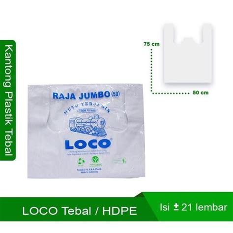 Jual KANTONG PLASTIK LOCO PUTIH 50 ANTI JEBOL TEBAL KUAT KUALITAS ...