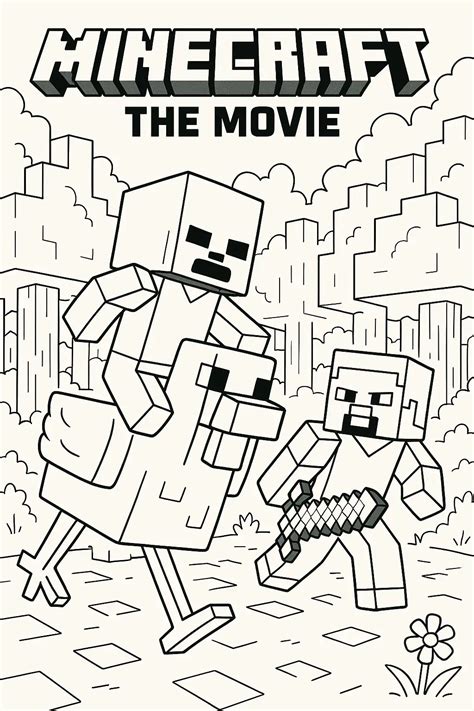 Free Printable Minecraft Movie Coloring Pages