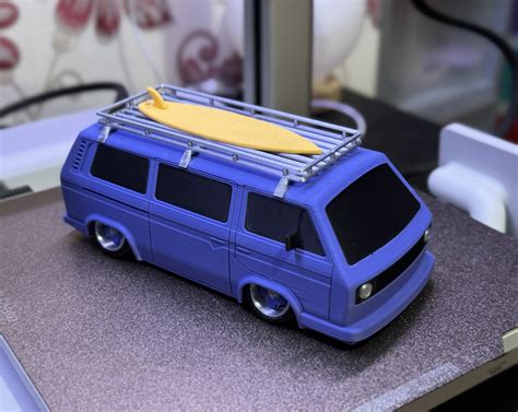 3D print VW T3 BUS (slammed, stanced wheels) • made with Bambu lab A1・Cults