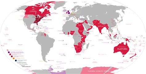 Comprehensive map of the British Empire - its colonies, territories, protectorates and more [OC ...