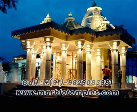 Big Outdoor Marble Temple Makers And Supplier in Jaipur, India - Marble ...