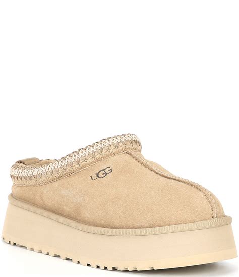 UGG Tazz II Suede Logo Detail Platform Clog Slippers | Dillard's ...