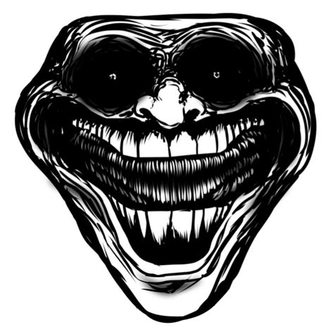 Create meme "drawings macabre, trollface horror, scary trollface ...