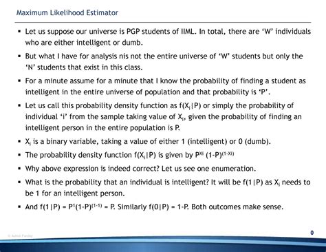 Module 2 MLE and LDV - hrm - 0 Maximum Likelihood Estimator Let us ...