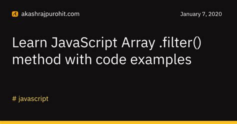 JavaScript Filter Function Code Example 的图像结果