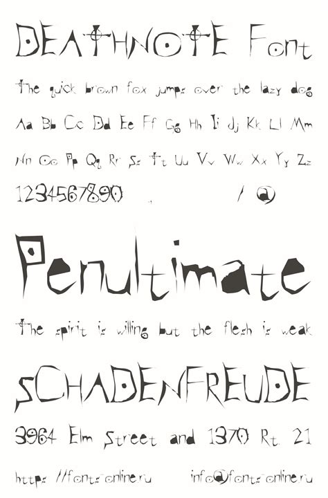 Death Note Font