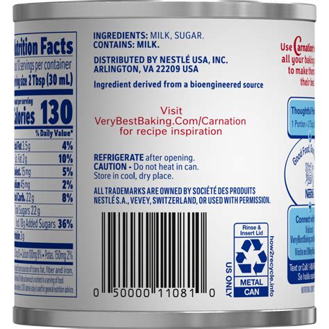 Milkmaid Condensed Milk Nutrition Facts at Brodie Puddy blog