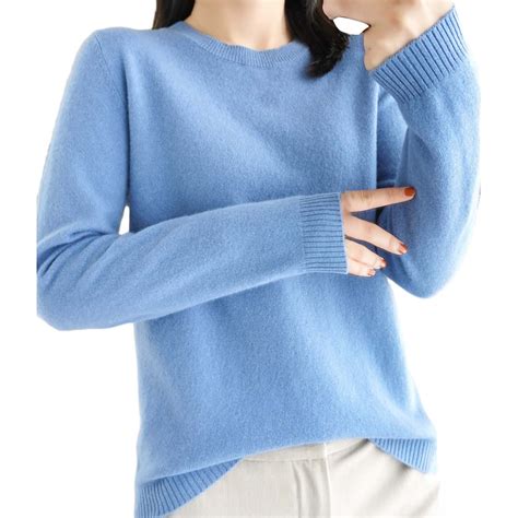 Bovemsi Womens Sweaters Cozy Light For Women Long Sleeve Crew Neck ...