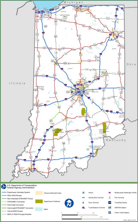 Indiana interstate map - Ontheworldmap.com