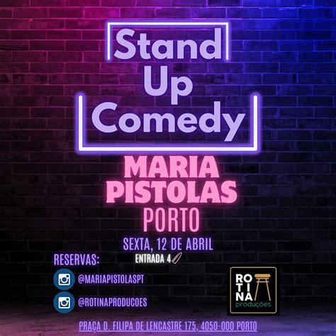 Maria Pistolas Comedy Sessions 12/abr, Maria Pistolas, Porto, 12 April ...