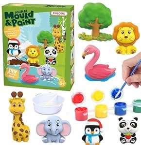 SUPER TOY DIY Mould and Paint Craft kit, Paint Your Own Animal Painting ...