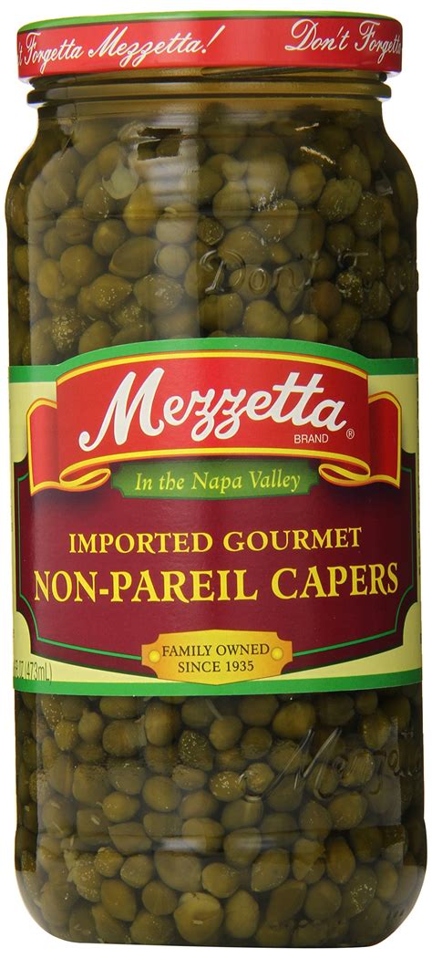 Mezzetta Non-Pareil Capers 16oz - Premium Quality, Gourmet Caper for ...