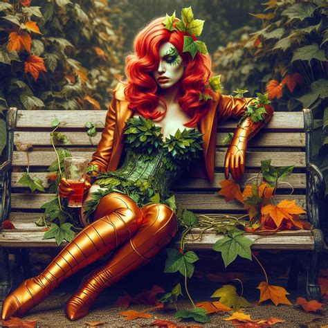 Sexy Poison Ivy on a bench by Gardenia76 on DeviantArt