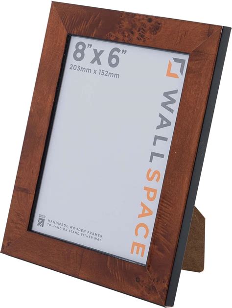 Wall Space 8x6 Photo Frame - 8 x 6 inch Wooden Poster Frame Gloss ...