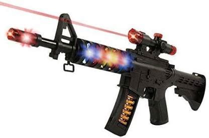 HALO NATION Light and Sound Musical PUBG Gun Toy with Vibration and ...