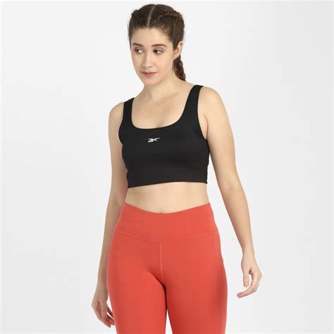 Buy Reebok WOR Rib Bralette Black Training Bra (M) Online