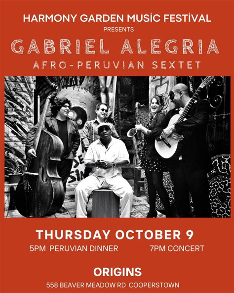 Gabriel Alegria Afro-Peruvian Sextet | A Taste of Peru, 558 Beaver ...