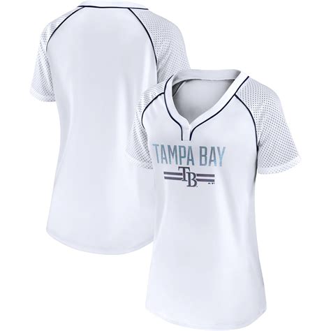 Women's Fanatics White Tampa Bay Rays Play Calling Raglan V-Neck T ...