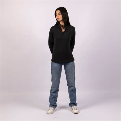 Retro Black | Women Quarter Zip Sweater – Jobedu Jordan