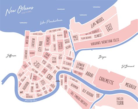 New Orleans Neighborhood Map | Reve Realtors