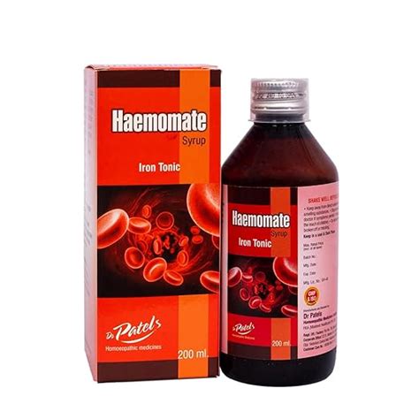 Buy Dr Patel's Homeopathic Haemomate Syrup | Homeopathic Iron Tonic for ...