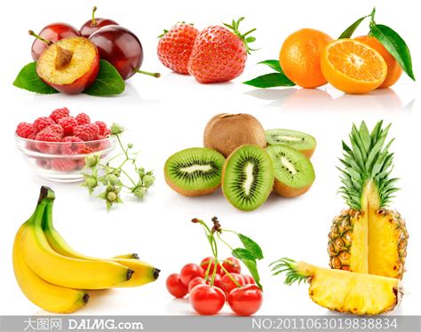 草莓菠萝香蕉等新鲜水果高清摄影图片_大图网图片素材