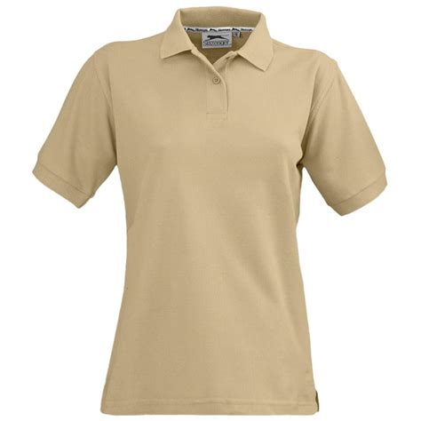 Ladies Crest Golf Shirt - Khaki | SLAZ-804-KH | Amrod