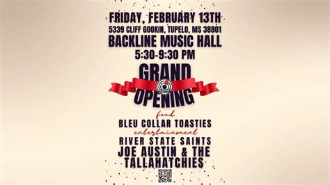 Grand Opening w/Bleu Collar Toasties, River State Saints & Joe Austin ...