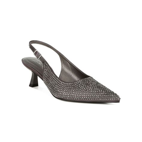 Buy London Rag Silver Rhinestones Embellished Slingback Kitten Heel ...