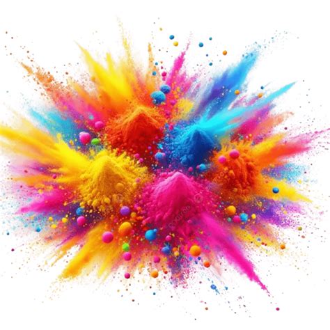 Holi Colors Splash Powder Transparent Background, Color Splatter, Holi ...