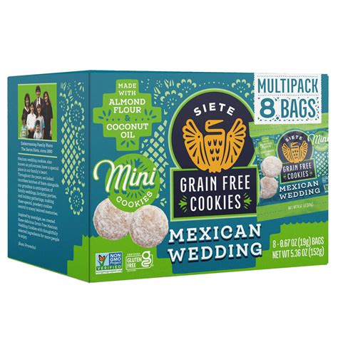 Siete Grain Free Cookies Mini Mexican Wedding Multipack 0.67 oz Bags ...