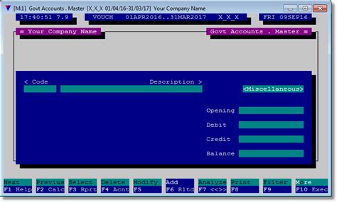 Govt Accounts . Master
