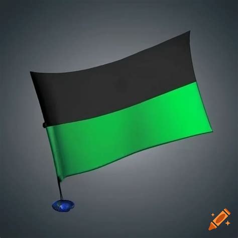 Green, black flag with blue stars on Craiyon